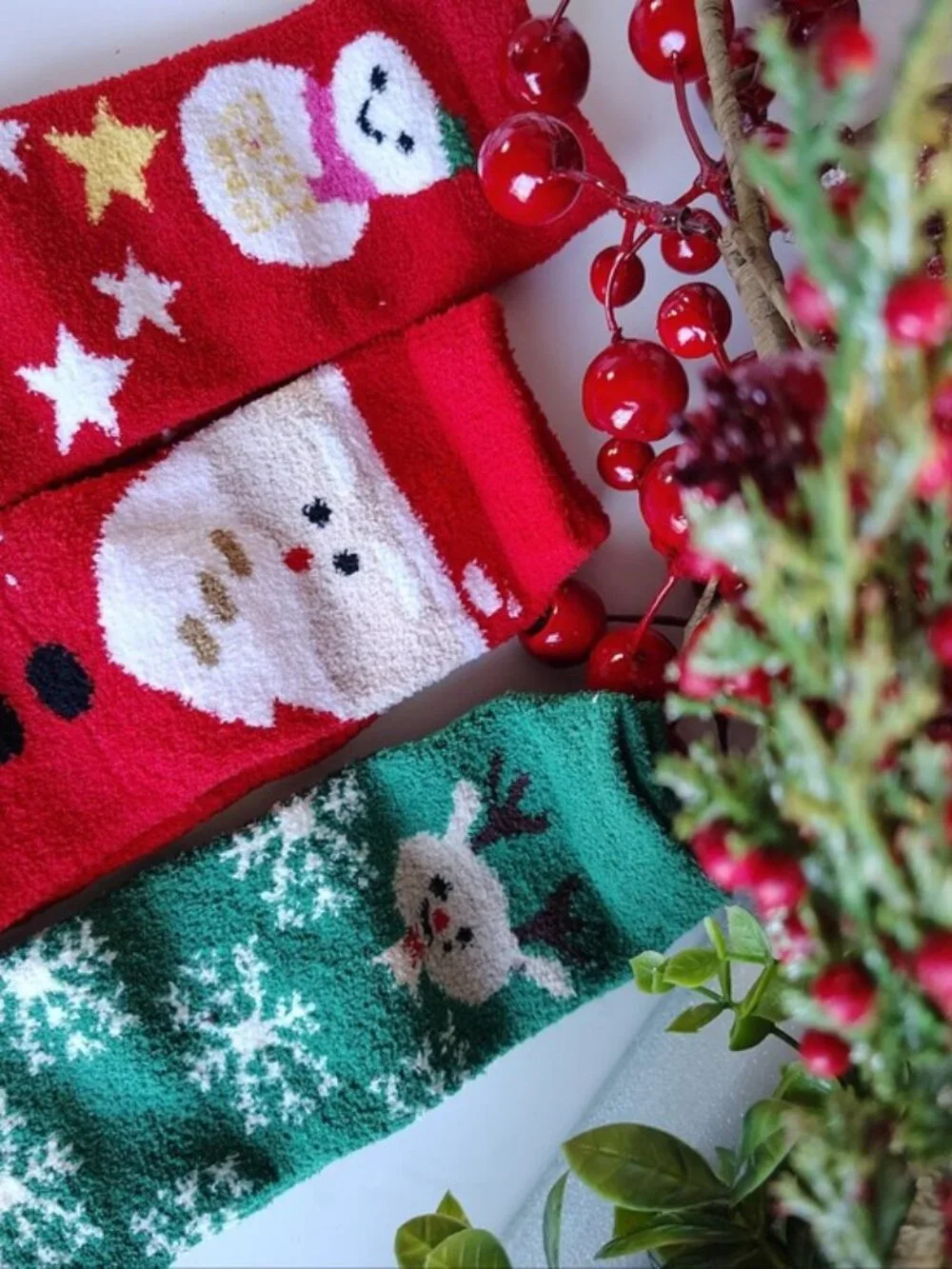 Have Fun Chicago Christmas Socks 3 Pack Santa Snowman Reindeer Gift Set NIB